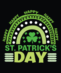 Happy ST. Patrick's Day, St Patrick's day shirt print template, shamrock typography design for Ireland, Ireland culture irish traditional t-shirt design