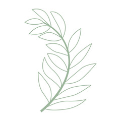 Aesthetic Leaves Outline