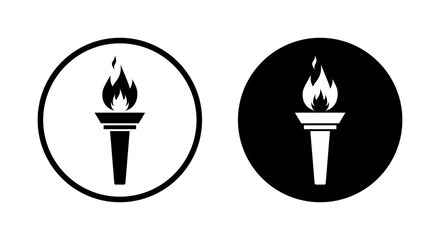 Fire torch icon vector in trendy style