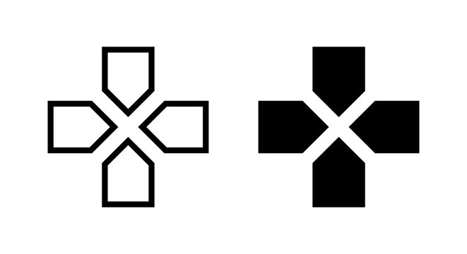 Gamepad direction button icon vector in trendy style
