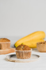 Banana walnut muffins