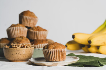 Banana walnut muffins