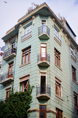 Obraz premium Travel and architecture. Traditional old house in Istanbul.
