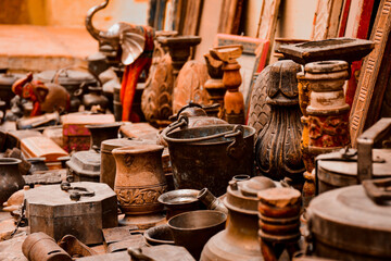 Very Old Antique Brass Vessels in Jaisalmer