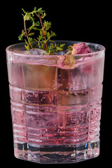 Summer refreshing lavender spritz cold cocktail