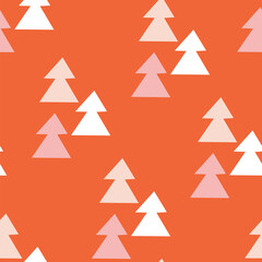 Obraz premium Vector seamless Christmas pattern with fir trees ornament