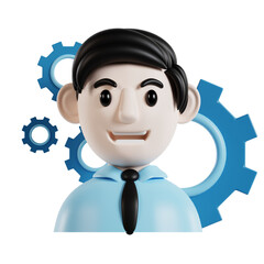 avatar folder management 3d icon