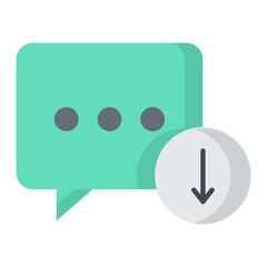 Incoming Message Flat Icon