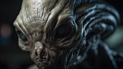 Close-Up of predator alien Generative AI
