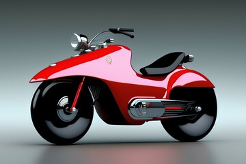 Fototapeta na wymiar red motorcycle isolated on white
