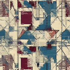Naklejka premium Vector image with imitation of grunge datamoshing texture.