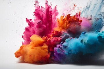 Colorful Dust Splash Rainbow Blast: A Burst of Creativity and Color. Ai generated