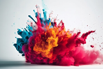 Colorful Dust Splash Rainbow Blast: A Burst of Creativity and Color. Ai generated