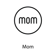 Mom icon design stock illustration