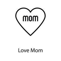 Obraz premium Love mom icon design stock illustration