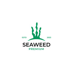 Flat seaweed logo design concept vector illustration idea