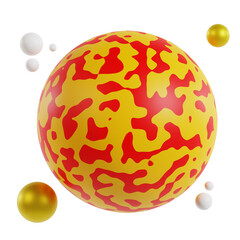 uranus 3d illustration on white background