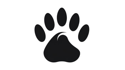Logo with a step of a cat's paw, generative AI.