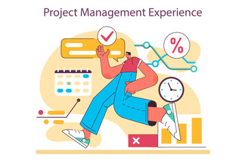 Project management. Successful business project planning, scheduling