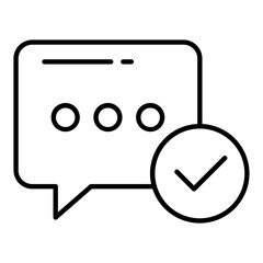 Accept Message Outline Icon