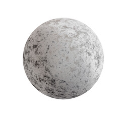 3d stone ball isolated on white background