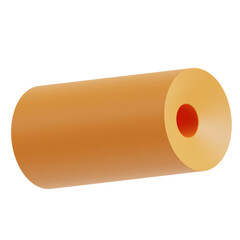 3d orange long tube abstract