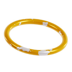 3d golden ring abstract illustration on white background