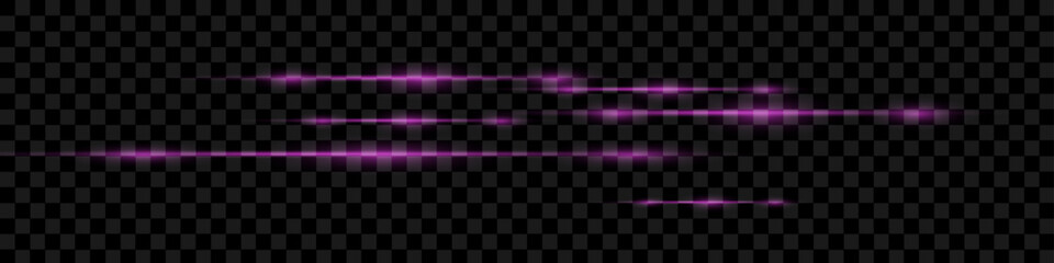 A set of horizontal highlights. Laser beams, horizontal beams of light. Beautiful light reflections. Glowing stripes on a light background. Glowing abstract sparkling background.