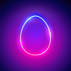 Colorful Neon Easter Egg