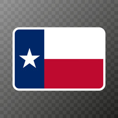Texas state flag. Vector illustration.
