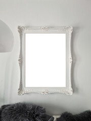 Blank black picture frame mockup / Empty horizontal frame mockup / Rahmen Freigestellt /...
