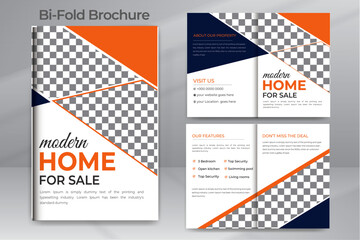 Real Estate Brochure Design Template, Leaflet, Poster, Annual Report, Booklet