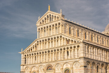 Facade of Pisa Cathedral, Tuscany,  Italy