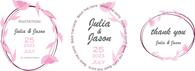 Invitation frame with floral ornament