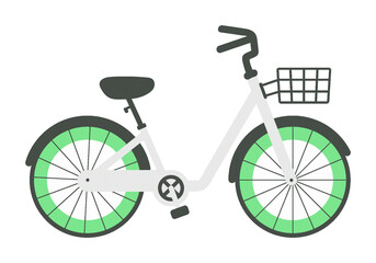 초록색 자전거 일러스트