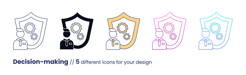 Decision-making icon, ESG Governance concept. Vector illustration isolated on a white background