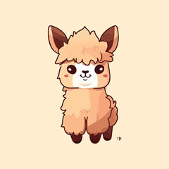 Adorable Alpaca Vector Illustration, Cute Andean Animal Art, Charming