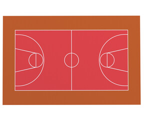 Sport. Basket 3d render stadium. 3d illustration with cut of the ground. Baby soccer stadium.
