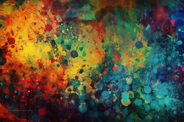 Fototapeta na wymiar vibrant and colorful painting. Generative AI
