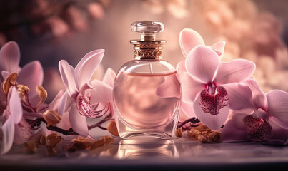 Obraz na płótnie Canvas Gentle flower's perfume fragrance. Aromatic petals in full bloom. Generative AI