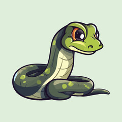 Cute Snake Illustration Vector: Adorable Serpent Design Artwork