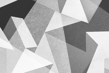 Geometric  shapes made gray paper, abstract background - 585764330