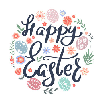 Happy easter holiday card