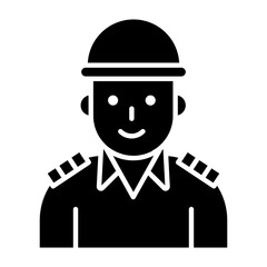 Army Officer Glyph Icon