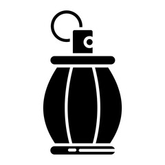 Hand Grenade Glyph Icon