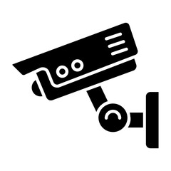 CCTV Camera Glyph Icon
