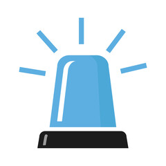 The flasher icon police and ambulance, alarm symbol flat Vector illustration