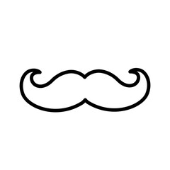 Line mustache icon. Simple illustration of italy mustache vector icon