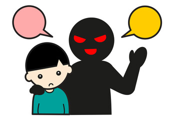 子供に話しかける悪人