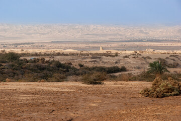 Jordan. Wadi al-Harar - place of baptism of Jesus Christ in waters of Jordan River. Hill of prophet or site of cave of John Baptist. Wadi al-Harar is greatest Christian shrine.